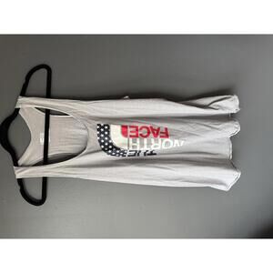 The North Face Sleeveless Tank Top with American Flag Logo